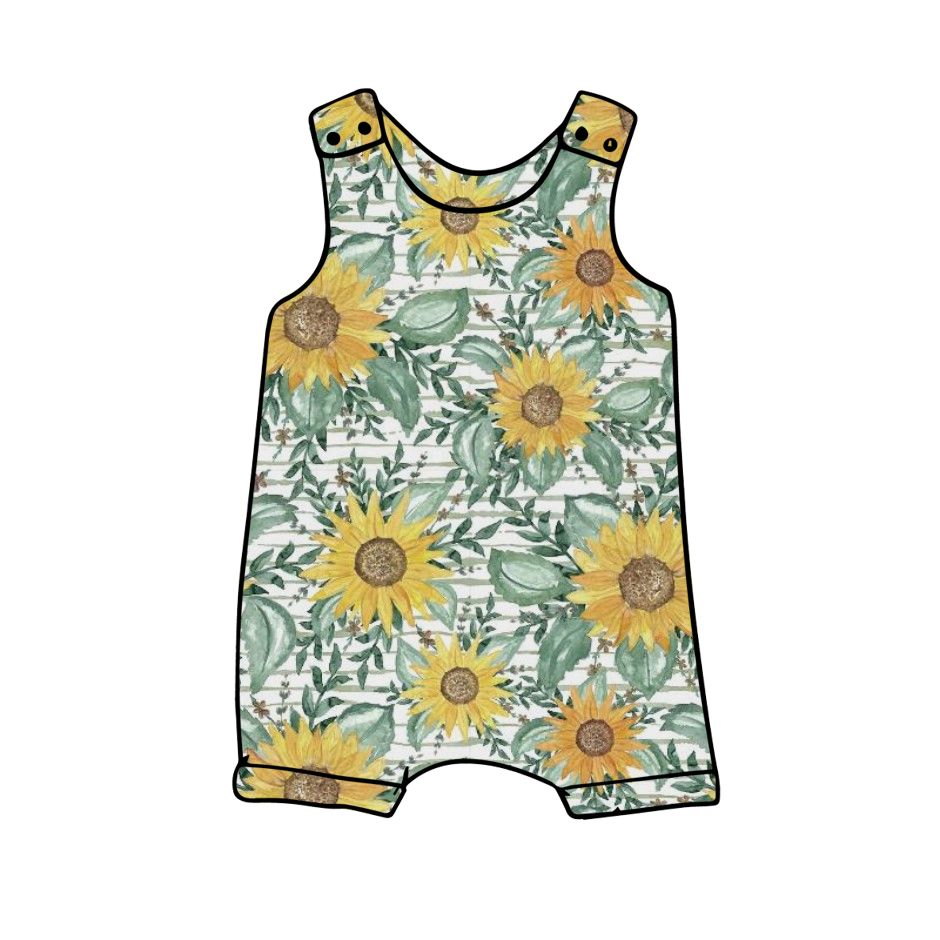 Sunflower - Rolled shortie romper