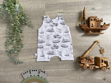 Load image into Gallery viewer, Transport - Rolled shortie romper
