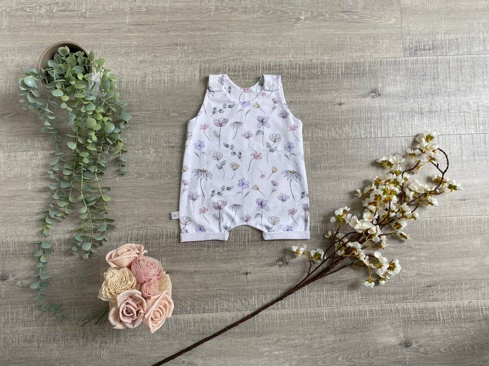 Spring blooms - Rolled shortie romper