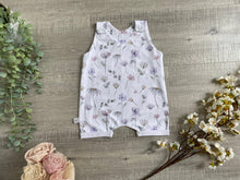 Load image into Gallery viewer, Spring blooms - Rolled shortie romper
