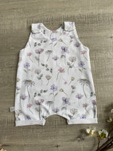 Load image into Gallery viewer, Spring blooms - Rolled shortie romper
